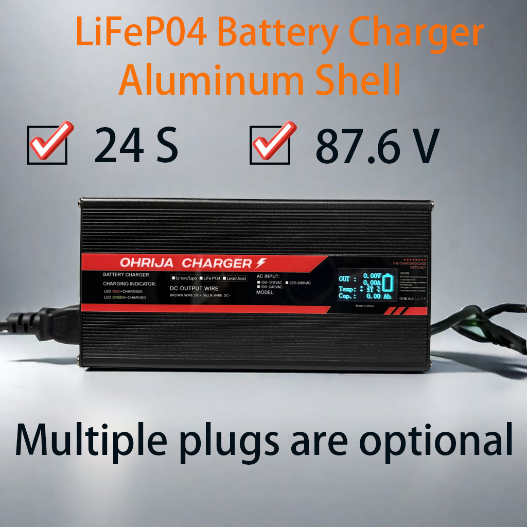 84V 20A Smart Charger - 87,6V 10A snellader voor 24 strings