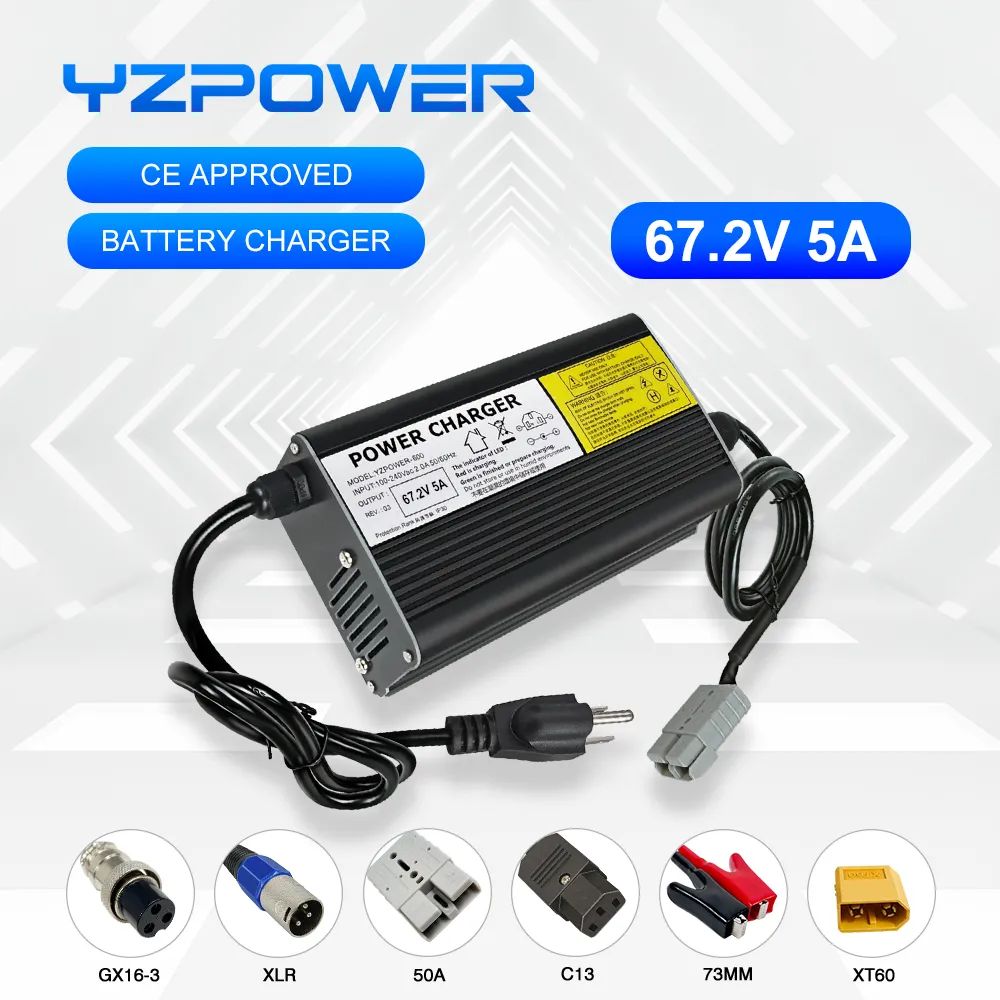 YZPOWER 67.2V 5A Lithiumbatter - 84V 20A Smart Charger recensie en prijs